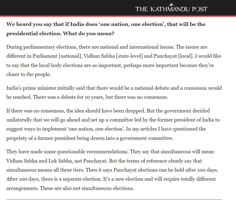 Qureshi in Kathmandu Post